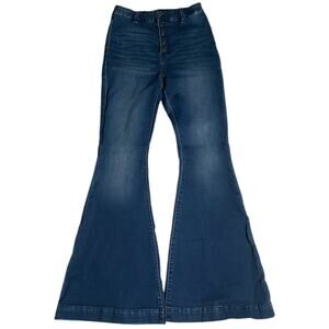 KanCan High-Rise Exposed Button Fly Bell Bottom Flare Jeans - Size 9/28